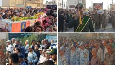 پیکر سه شهید در شهرستان دیر تشییع و خاکسپاری شد پیکر سه شهید در شهرستان دیر تشییع و خاکسپاری شد