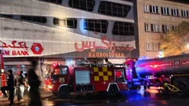 مهار آتش‌سوزی گسترده در برج زاگرس همدان