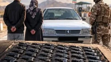 کشف محموله سلاح جنگی در جنوب کرمان؛ زن و مرد قاچاقچی دستگیر شدند کشف محموله سلاح جنگی در جنوب کرمان؛ زن و مرد قاچاقچی دستگیر شدند
